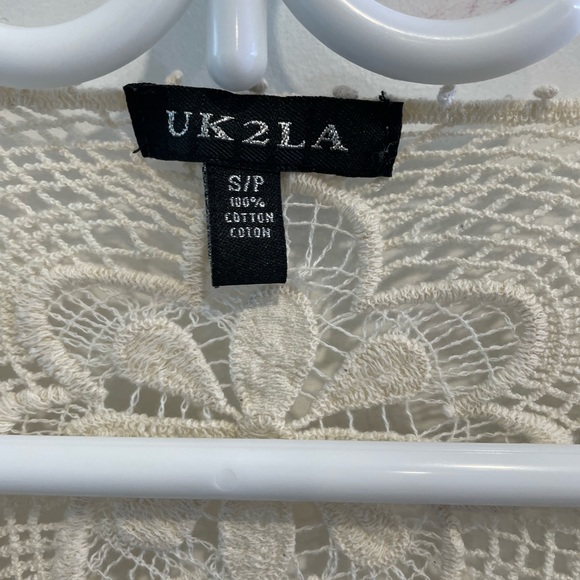 UK2LA White knit blouse - Picture 4 of 4